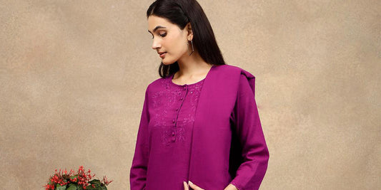 Dharya Burgundy Cotton Kurti set