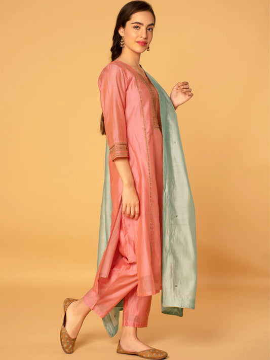 MINT GREEN CHANDERI DUPATTA