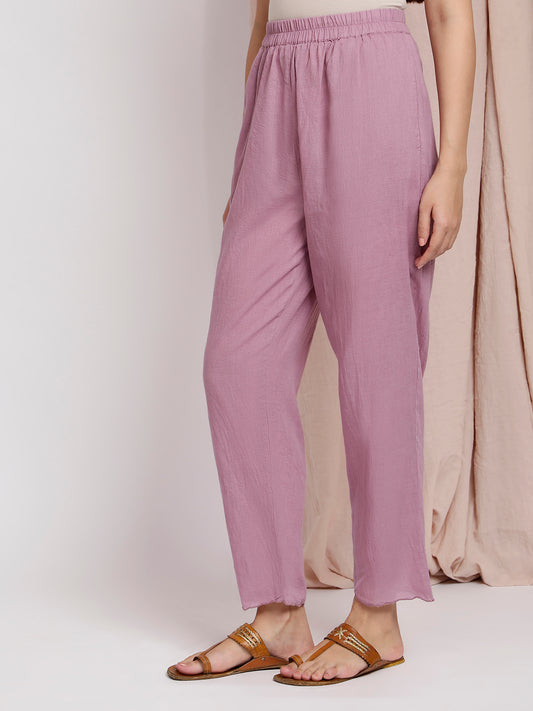 PURPLE SCALLOP PANTS